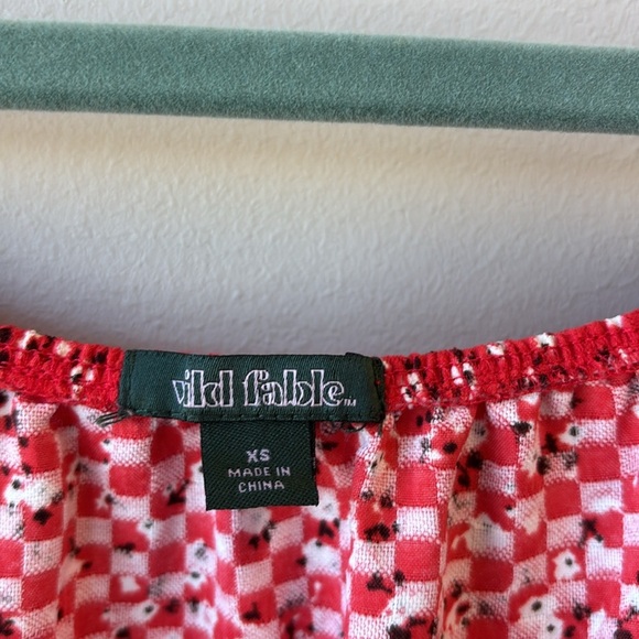 Wild Fable Red Floral Long Sleeve Dress tunic XS - Picture 3 of 7